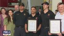 Dallas Fire-Rescue firefighter/paramedics credited with saving two people who suffered cardiac arrest