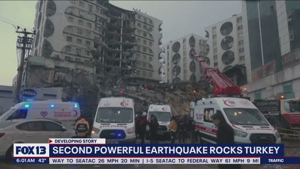 Powerful quake rocks Turkey, Syria