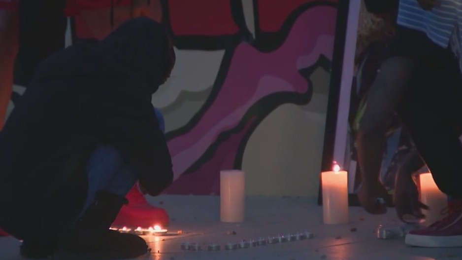 Candlelight vigil for Tobias Perkins