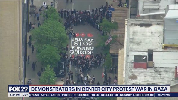 Pro-Palestinian protesters disrupt Center City morning