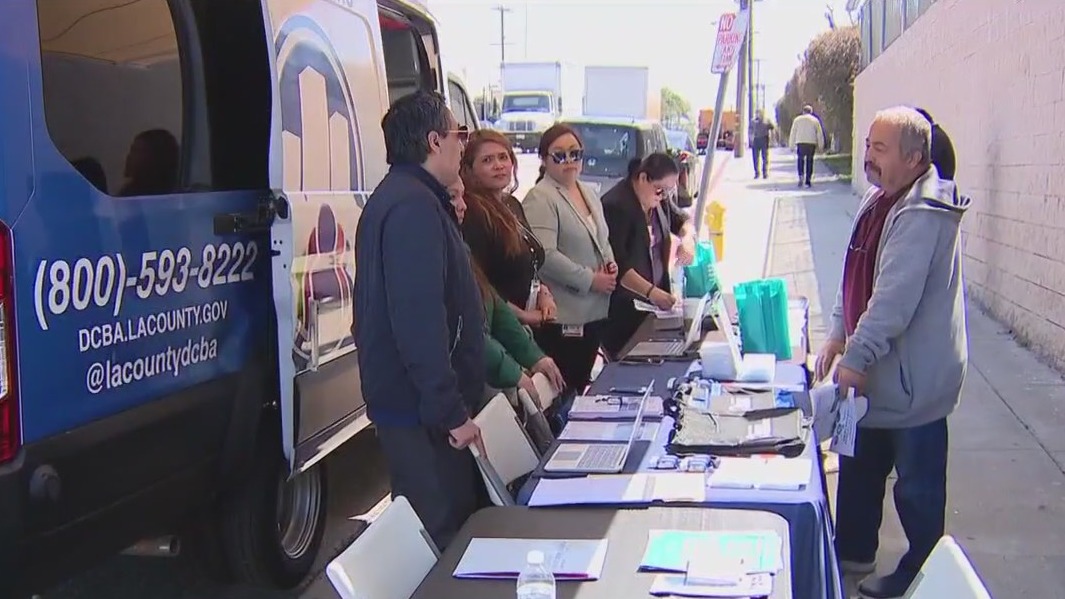 Mobile help centers pop up to help Montebello businesses hit by rare tornado