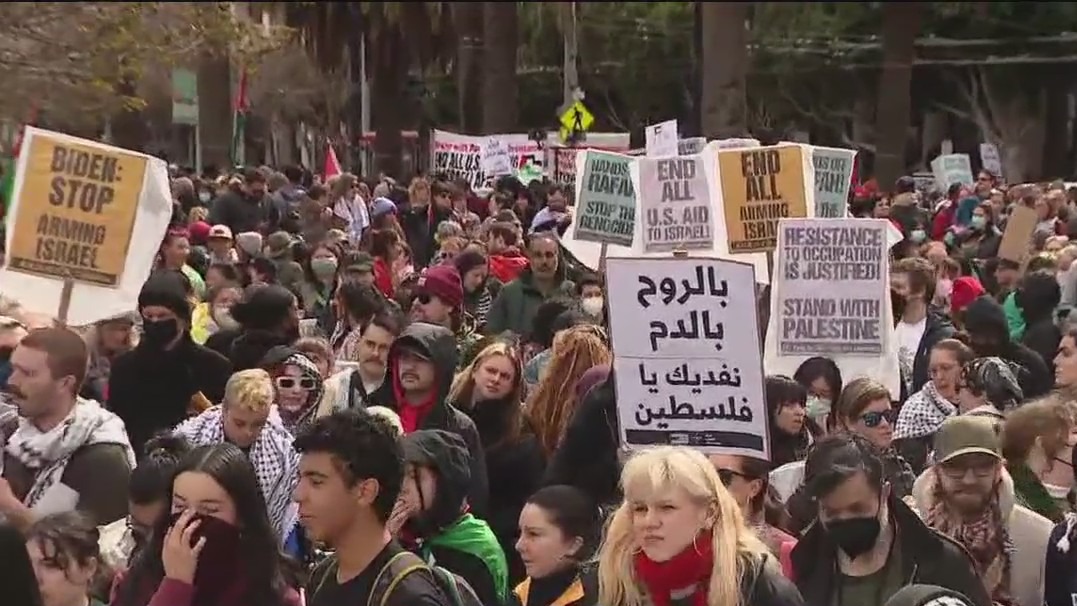 Video: Pro-Palestine protesters pepper-sprayed by SFPD