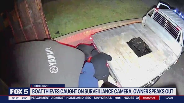Surveillance video captures brazen boat theft from Fairfax County marina