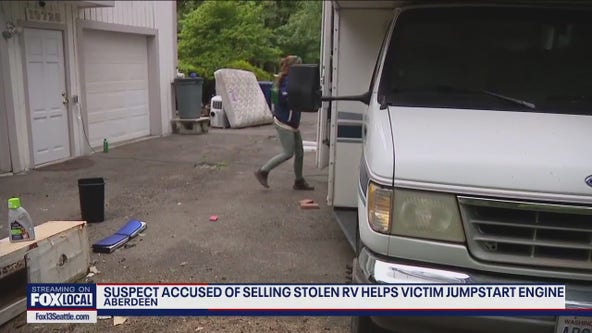 Suspect accused of selling stolen RV helps victim jumpstart engine