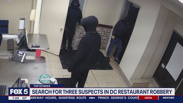 DC police searching for 3 suspects in restaurant robbery