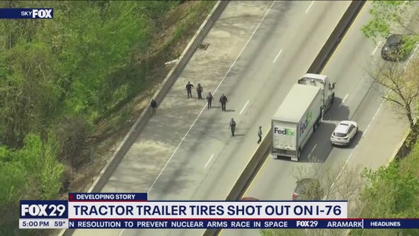 Possible road rage shooting on Schuylkill as tires shot out on tractor-trailer