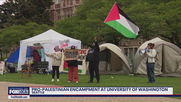 Students set up pro-Palestine encampment at UW