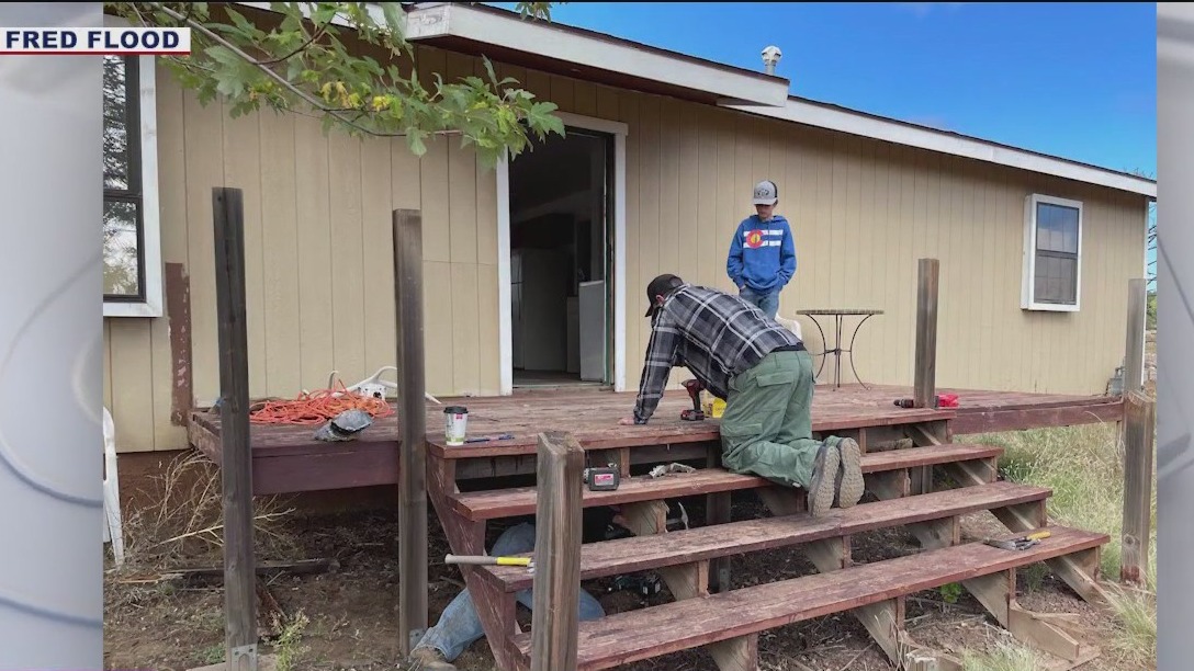 Flagstaff area firefighters gather to help repair veteran's home that was damaged in wildfire