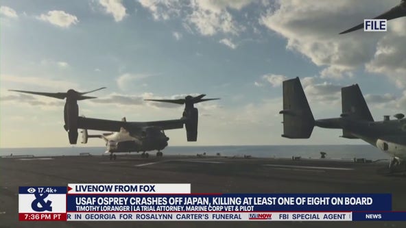 Japan asks U.S. to ground Osprey after fatal crash