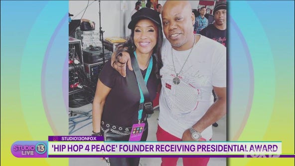 Hip Hop 4 Peace founder receiving presidential award