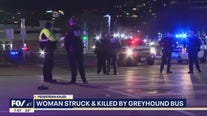 Woman killed by Greyhound bus in Downtown Dallas