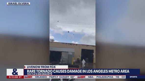 Rare tornado strikes Los Angeles County, California