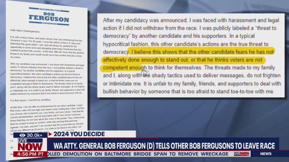 WA Atty General Bob Ferguson tells others of same name to leave race