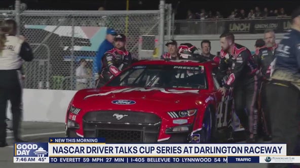 NASCAR driver talks cup series at Darlington Raceway