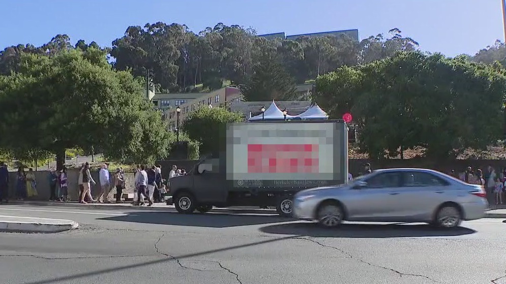 Controversial billboard outside UC Berkeley law school graduation