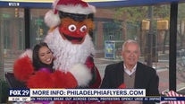 Gritty showcases gifts in this year's Flyers' Santa sacks