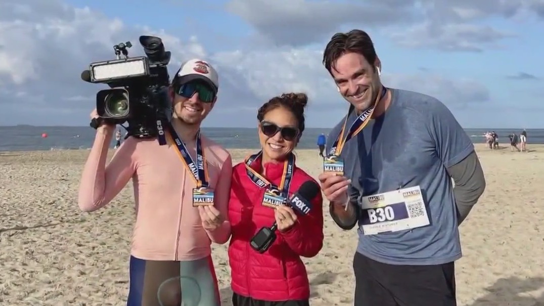 FOX 11 competes in Malibu Triathlon