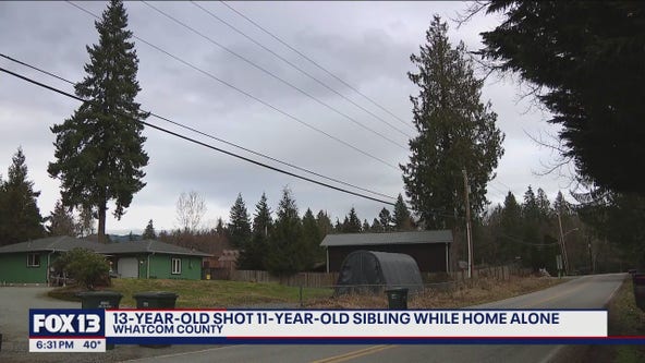 13-year-old shoots 11-year-old sibling while home alone