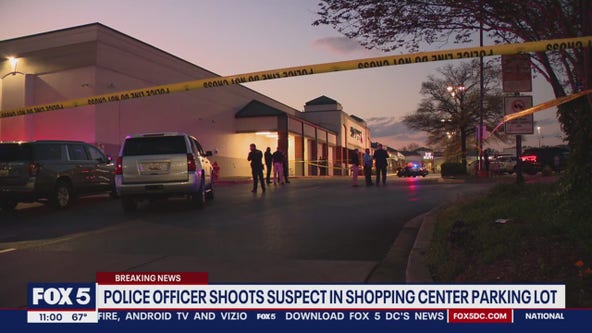 Police officer shoots suspect in Oxon Hill shopping center parking lot
