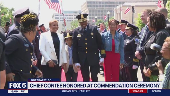 DC Police Chief Robert Contee honored at commendation ceremony