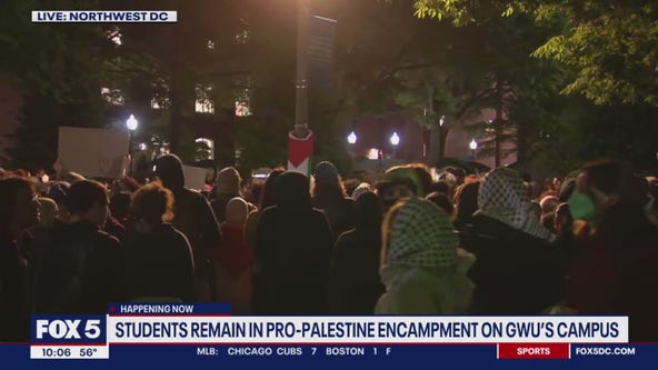 Students remain in pro-Palestine encampment on GWU's campus