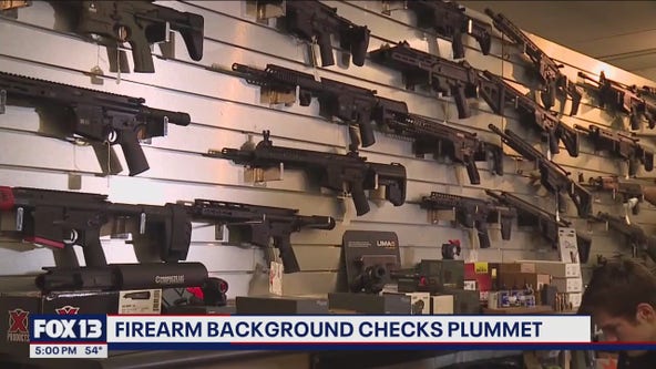 Firearm background checks plummet in Washington