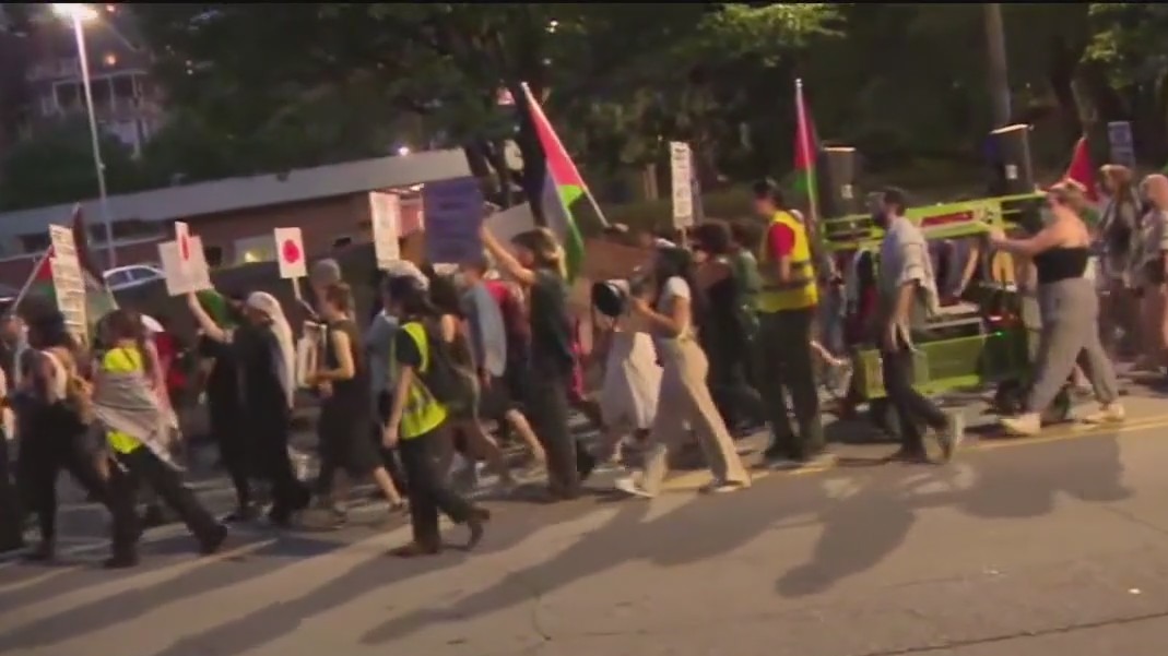 Pro-Palestine protest through Midtown Atlanta