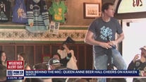 Hyping up Kraken fans at Queen Anne Beer hall