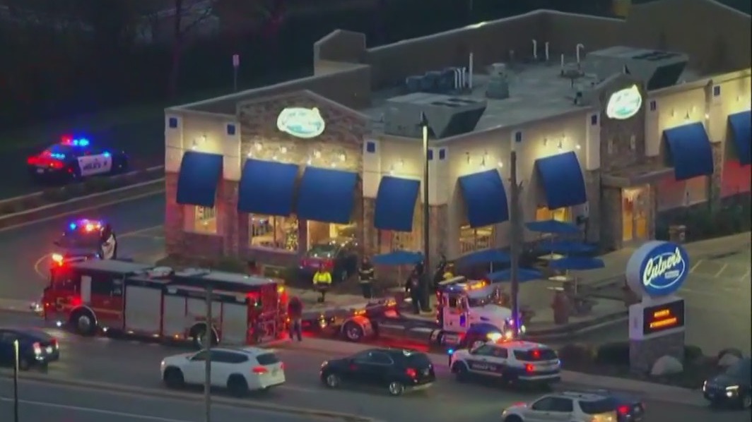 Car crashes into suburban Culver's restaurant