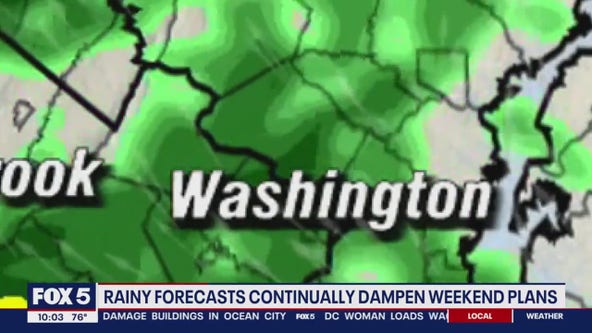 Weekend rain continues to dampen plans across DC region