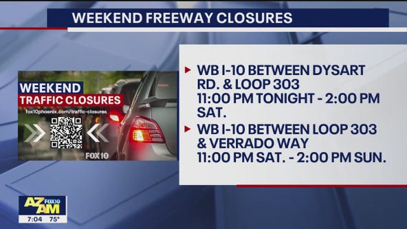 Sept. 22 - 25 weekend freeway closures