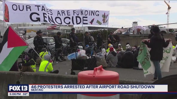 46 protesters arrested after Airport Road shutdown