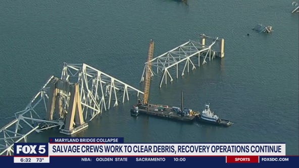 Baltimore bridge collapse: 1100 tons of steel removed from water