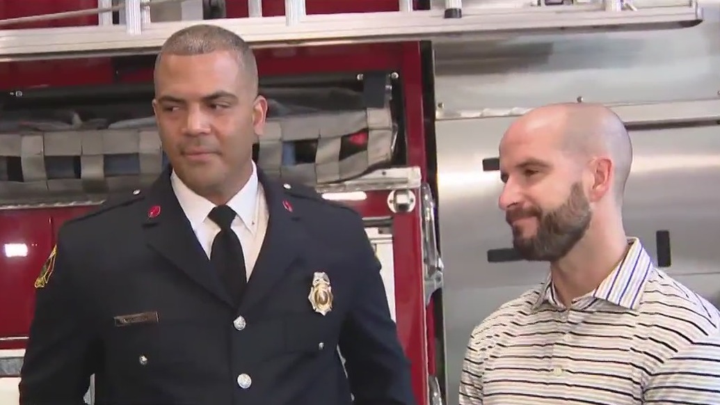 Off-duty firefighter honored for saving deputy