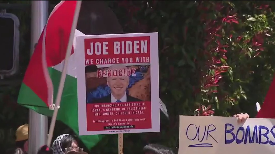 Biden's Bay Area visit attracts protests