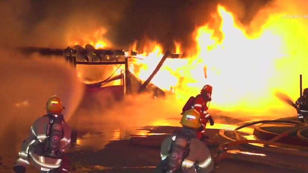 13 cars destroyed in Tustin fire
