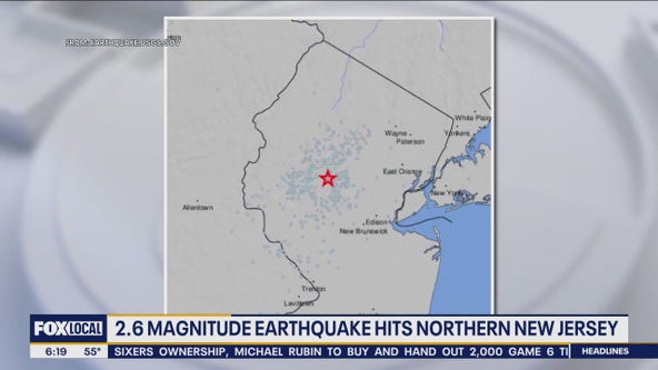 2.6 magnitude earthquake rattles parts of New Jersey, Pennsylvania