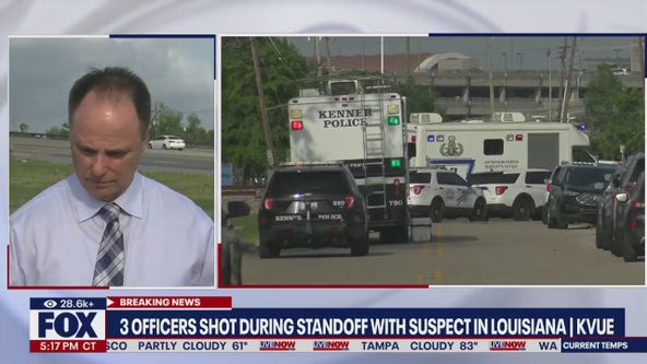 3 Louisiana officers in standoff with suspect
