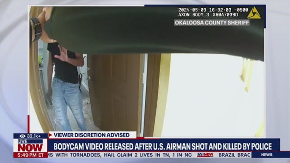 Bodycam footage released in shooting of US Airman