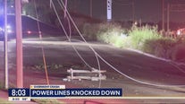 Power Lines Knocked Down Due to Hit and Run Crash