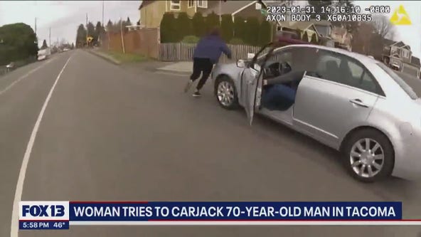 Woman tries to carjack 70-year-old man in Tacoma