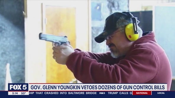 Virginia Gov. Youngkin vetoes dozens of gun control bills