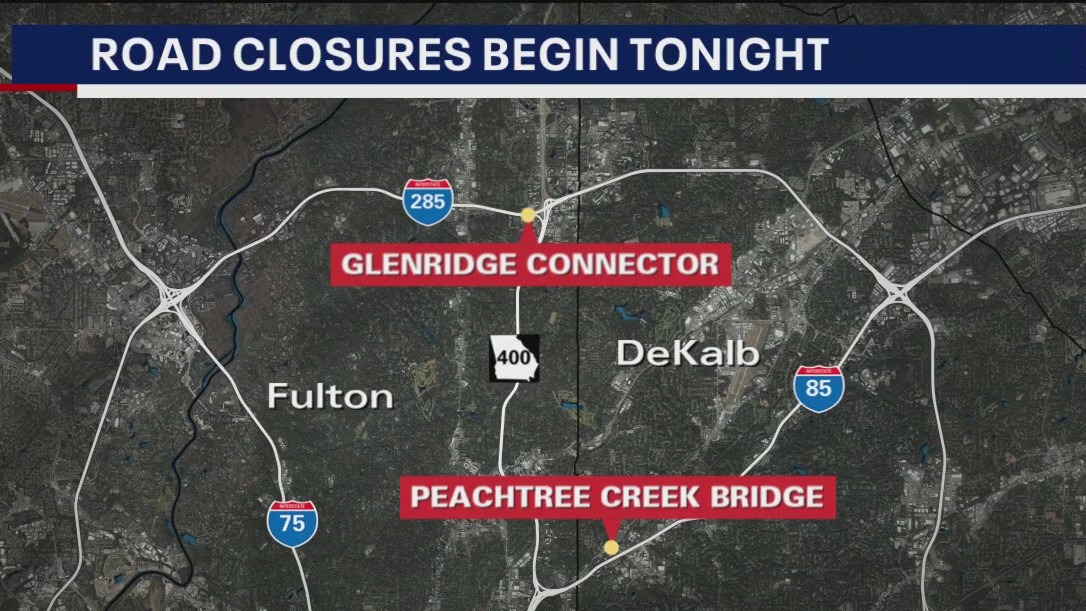 Road closures begin Friday night