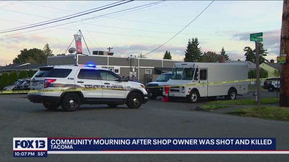 Community mourning after shop owner shot, killed