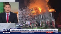 2 firefighters hurt after flames engulf house in Silver Spring