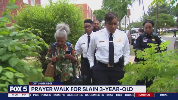 DC police chief leads prayer walk for 3-year-old shot, killed in Southeast
