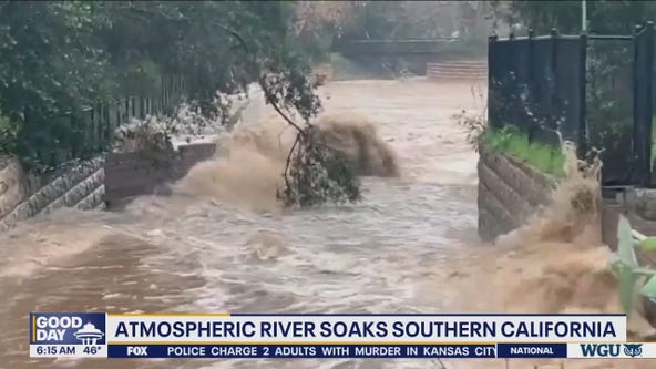 Atmospheric river soaks Southern California