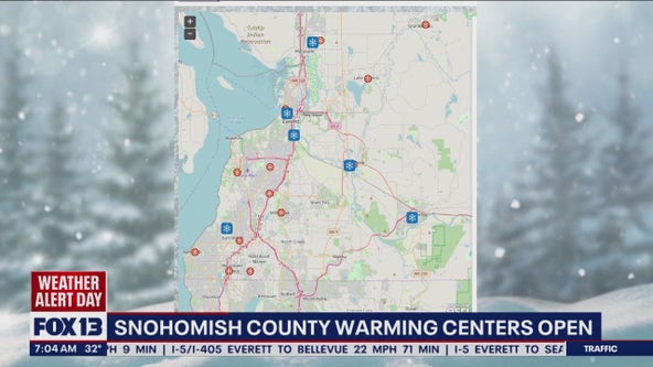 Warming shelter open as temperatures plummet in Western Washington