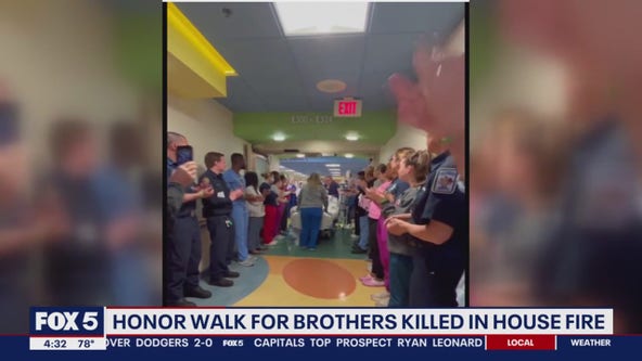 'Honor Walk' held for 3, 6-year-old brothers killed in Clifton house fire ahead of organ donation