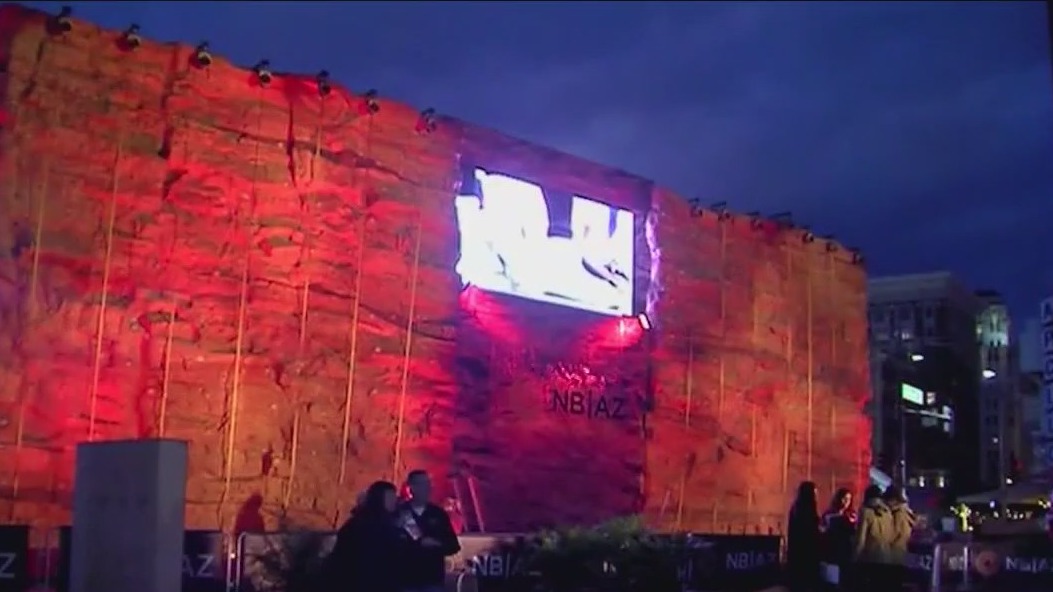 Where is the fan-favorite Grand Canyon climbing wall from Arizona's Super Bowl in '15?